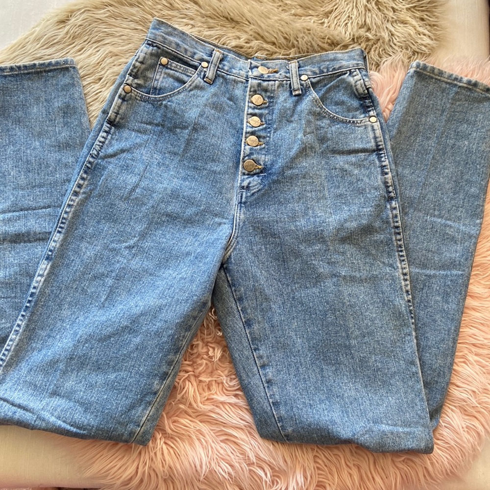 Vintage Wrangler Button Fly High Rise Jeans Sz 10